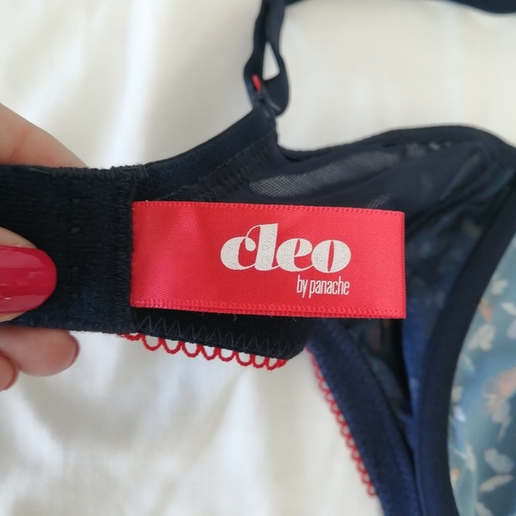 Cleo By Panache Kayla Butterfly Print Lace Balconette Bra 32G - Picture 13 of 16